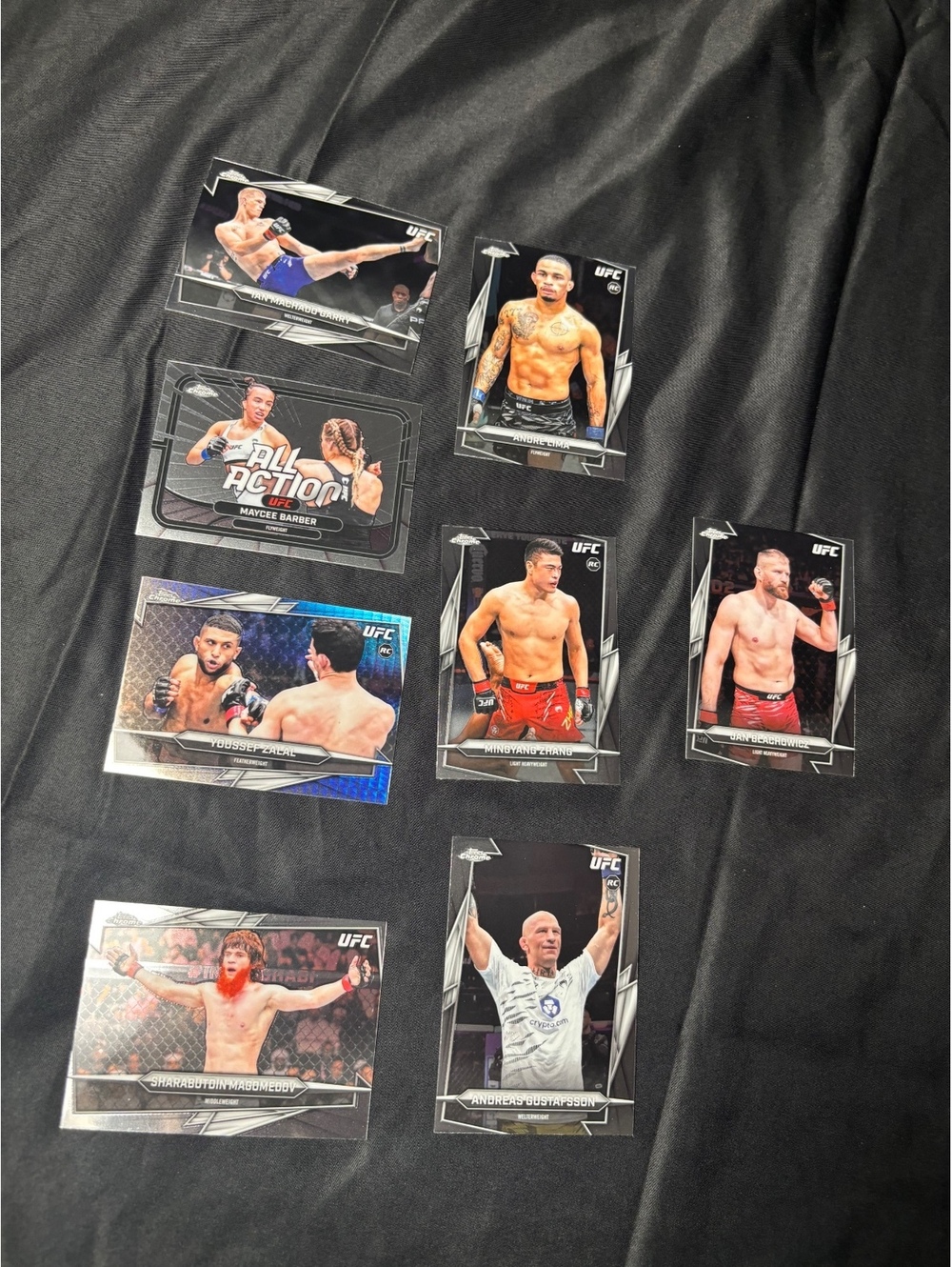 Set of 8 UFC Trading Cards Featuring Top Fighters